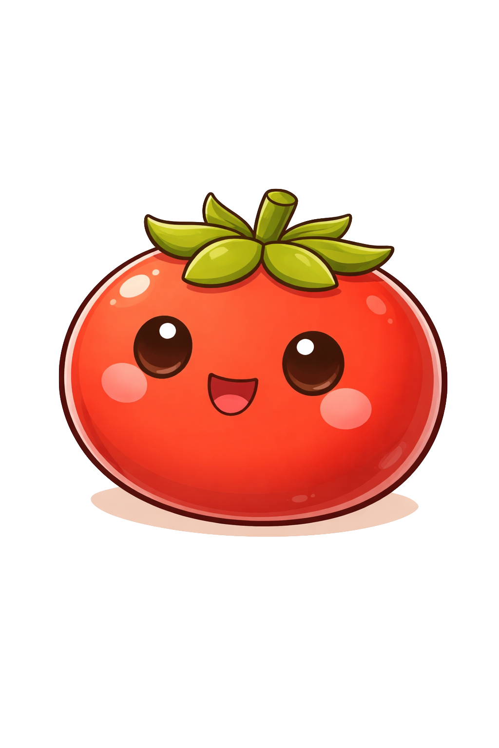Tomato mascot, cheerful